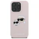 Karl Lagerfeld dėklas iPhone 16 Pro Max telefonui Silicone Head MagSafe, rožinis