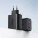 Acefast A17 GaN 2in1 įkroviklis 65W USB-C / USB ir HDMI 4K@60Hz adapteris su laidu, baltas