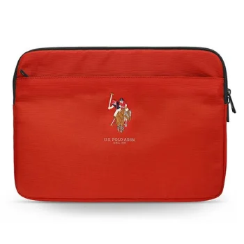 US Polo Assn. Polo Embroidery dėklas 13" nešiojamajam kompiuteriui, raudonas