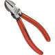 KNIPEX šoninio kirpimo replės 140 mm, sidabrinė ir raudona