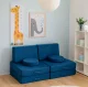 ECOTOYS modulinė vaikiška žaidimų sofa iš 8 dalių, mėlyna