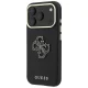 Guess Grained & Big Resin Logo dėklas iPhone 18 Pro Max / 17 Pro Max, juodas