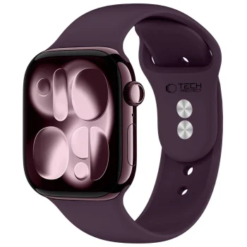 Tech-Protect Silicone Strap for Apple Watch 44 / 45 / 46 / 49 mm, Dark Cherry