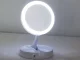 Sulankstomas pastatomas makiažo veidrodis su LED apšvietimu, baltas