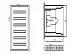 Skirstomasis skydelis TIBOX 440x1050x115mm, 6x16P, virštinkinis, IP54