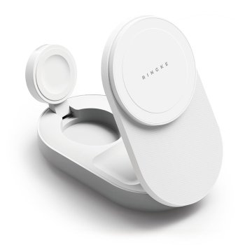 Ringke 25W 3-in-1 MagSafe belaidis įkroviklis, baltas