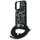 Dėklas iPhone 16 Karl Lagerfeld Crossbody Grained Pattern & Logo su virvele, juodas