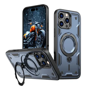 Hybrid Armor Trendy Case with MagSafe for iPhone 16 Pro, Blue