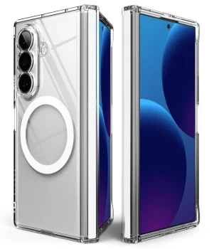 Ringke Fusion Flap Magnetic MagSafe dėklas Samsung Galaxy Z Fold 8 Ultra, skaidrus