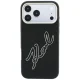 Karl Lagerfeld Smooth Big Resin Signature Logo dėklas iPhone 18 / 17 Pro Max, juodas