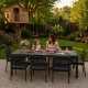 Sodo stalas MultiGarden, 180x90 cm, 8 asmenims, pilkas