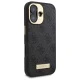 Guess iPhone 16 Plus dėklas 4G Logo Plate MagSafe, juodas