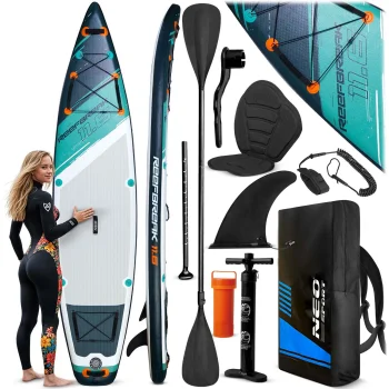 Pripučiama irklentė Neo-Sport Reefbreak 350 x 81 x 15 cm su kėde, 124039