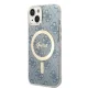 Guess dėklo ir įkroviklio rinkinys iPhone 14 telefonui, mėlynas