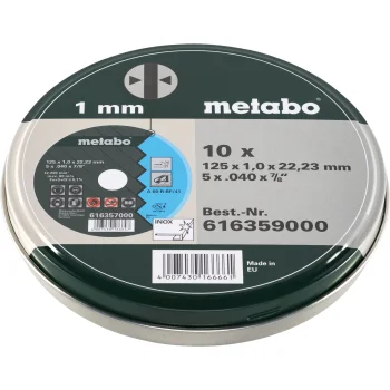 Metabo SP cutting discs 125 x 1.0 x 22.23 mm, 10-pack