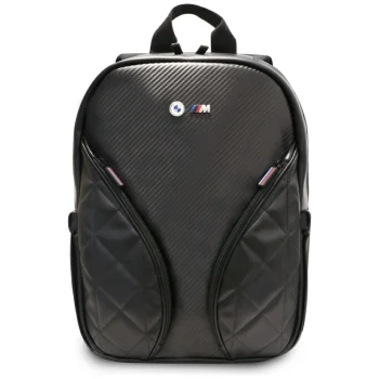 BMW Carbon Pockets & Metal Logo 16" nešiojamojo kompiuterio kuprinė, juoda