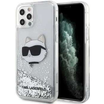 Karl Lagerfeld dėklas iPhone 12 / 12 Pro telefonui KLHCP12MLNHCCS, sidabrinis