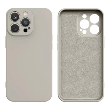 Silikoninis dėklas telefonui iPhone 14 Plus, smėlio spalvos