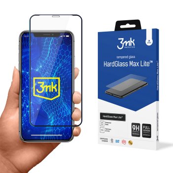 3Mk Protection HardGlass Max Lite Screen Protector for iPhone X, 9H