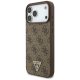 Guess 4G Strap Triangle Logo MagSafe dėklas iPhone 17 Pro Max, rudas