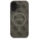 Guess 4G Ring Classic Logo MagSafe dėklas, skirtas iPhone 16, rudas