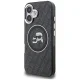 Karl Lagerfeld IML Glitter Karl & Choupette MagSafe dėklas iPhone 16, juodas
