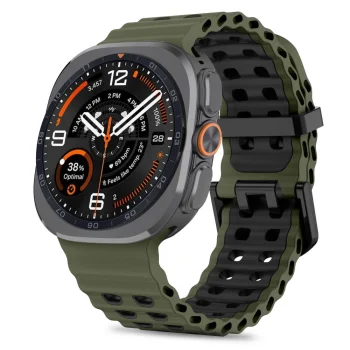 Tech-Protect Iconband Pro dirželis laikrodžiui Samsung Galaxy Watch Ultra 47mm, žalias / juodas