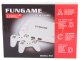 Retro game console with 9999 built-in games, 2 controllers and gun, blue
