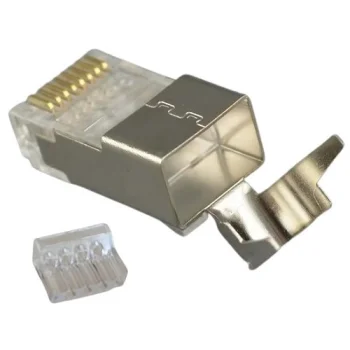 Ekranuoti moduliniai RJ45 kištukai FTP CAT7 kabeliui, 8P8C, 20 vnt.