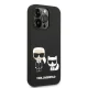 Karl Lagerfeld Karl & Choupette MagSafe Case for iPhone 14 Pro, Black