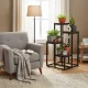 ModernHome 4 Tier Plant Stand for Indoor Plants, Industrial Metal Flower Shelf