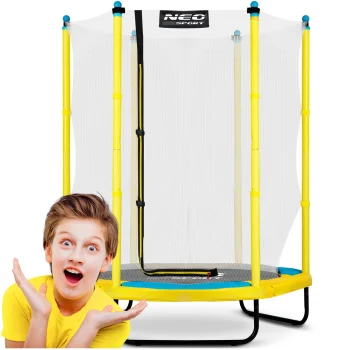 Neo-Sport Kids Garden Trampoline with Safety Net, 140 cm (4.5 ft)