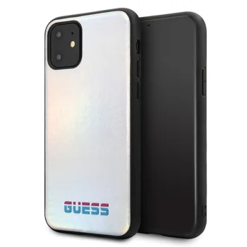 Guess iPhone 11 Pro Max dėklas Iridescent, sidabrinis