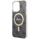 Guess dėklas iPhone 14 Pro Max telefonui 4G MagSafe, juodas