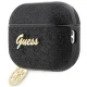 Guess AirPods Pro 2 dėklas Black PU Glitter Flake 4G