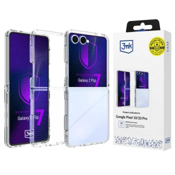 3mk Armor Case dėklas, skirtas Samsung Galaxy Z Flip 7, skaidrus