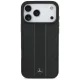 Mercedes dėklas iPhone 17 Pro Max telefonui Leather Laurel Leaves Stripes MagSafe, juodas