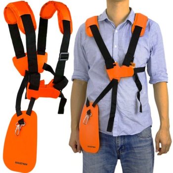 Bigstren 00018529 Brushcutter Shoulder Harness, Black/Orange