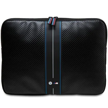 BMW Carbon & Blue Stripe dėklas nešiojamam kompiuteriui 16", juodas