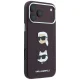 Karl Lagerfeld Saffiano Pins & Logo dėklas, skirtas iPhone 18 Pro Max / 17 Pro Max, bordo