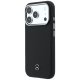 Mercedes Leather Semi Wrap Grill Pattern MagSafe dėklas iPhone 17 Pro, juodas