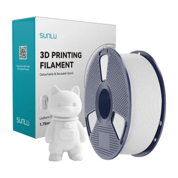 Sunlu PLA Matte 3D spausdintuvo plastikas 1.75mm 1kg, baltas