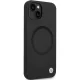 BMW Signature Liquid Silicone dėklas, skirtas iPhone 14, su MagSafe, juodas