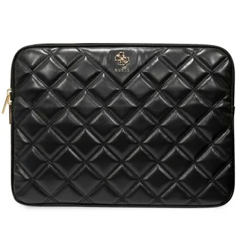 Guess Quilted 4G dėklas nešiojamam kompiuteriui iki 16", juodas
