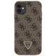 Guess dėklas iPhone 11 / XR telefonui Crossbody 4G Metal Logo, rudas