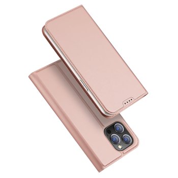 Dux Ducis Skin Pro atverčiamasis dėklas iPhone 15 Pro Max, rožinis