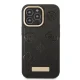 Guess Peony Logo Plate MagSafe dėklas, skirtas iPhone 13 / 13 Pro, juodas