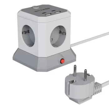 BlitzWolf BW-EC1 ilgintuvas 4x AC, 2x USB-A, 2x USB-C 1.8m