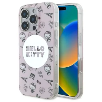 Hello Kitty dėklas iPhone 16 Pro su MagSafe, rožinis