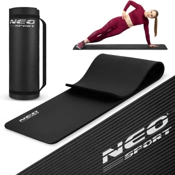 Neo-Sport Fitness Mat 183x60 cm, Black